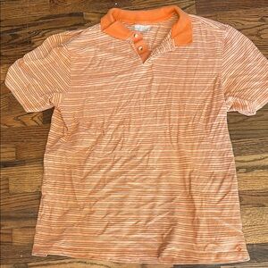 Columbia Orange Polo Shirt Soft Knit Casual